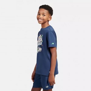 NEWBALANCE T SHIRT KIDS .Blue